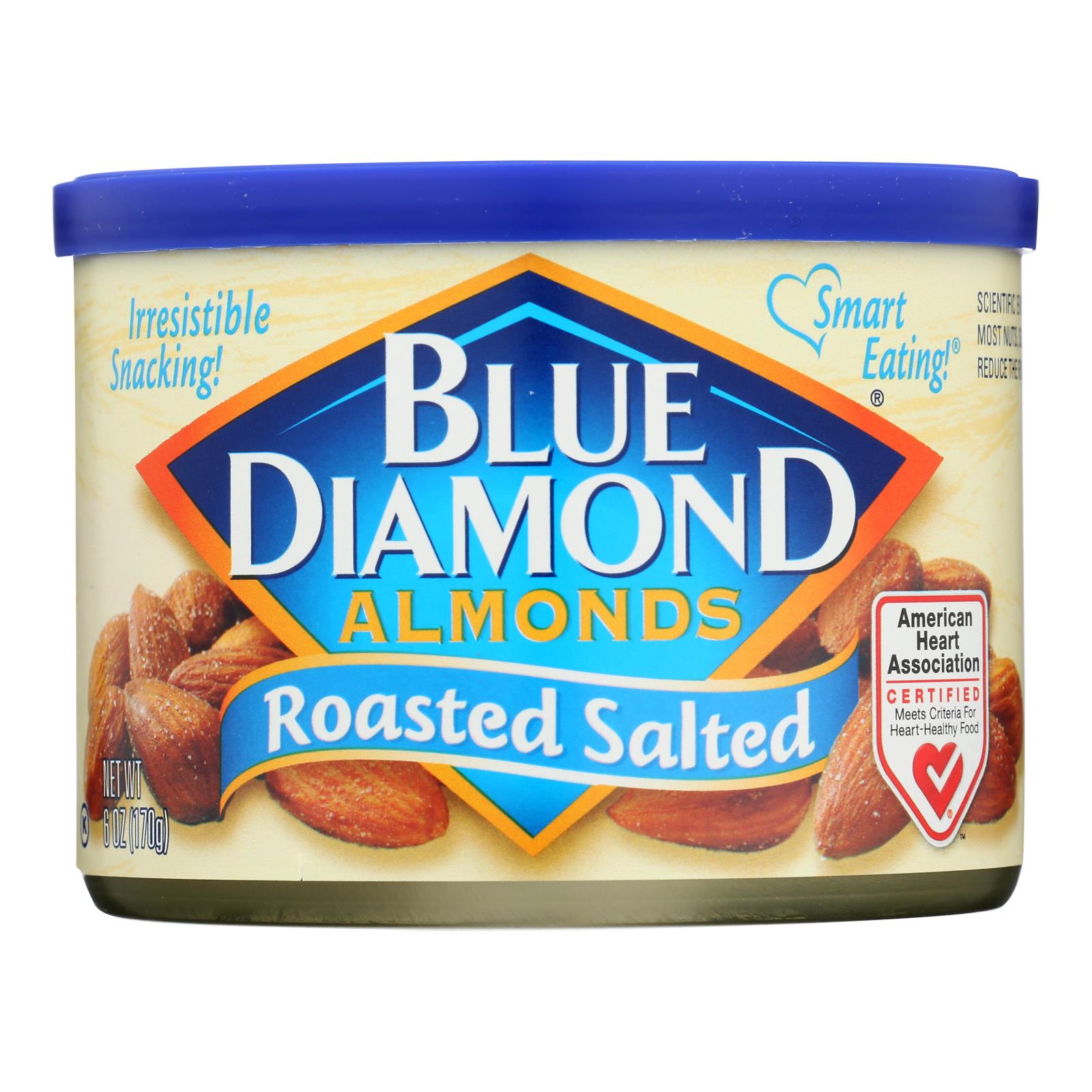 Blue Diamond Roasted Salted Almonds  - Case Of 12 - 6 Oz - Home & Garden