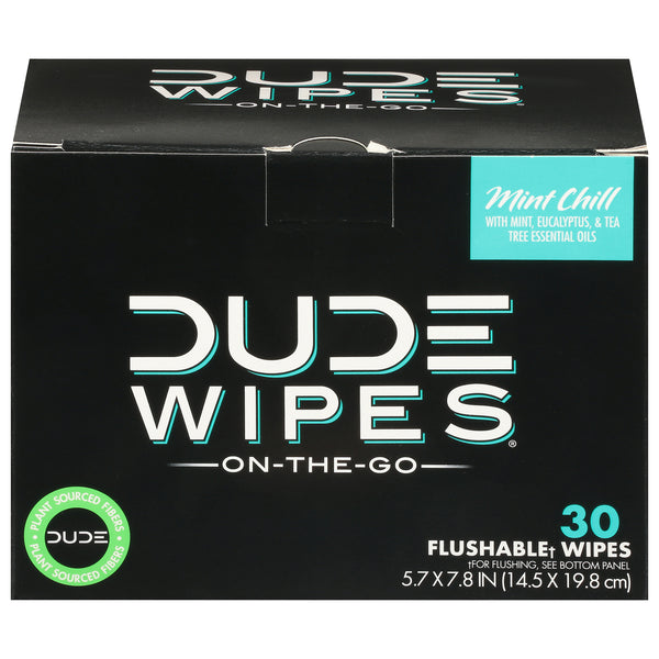 Dude Wipes - Wipes Body Mint Chill - 1 Each-30 Ct - GreatEagleInc