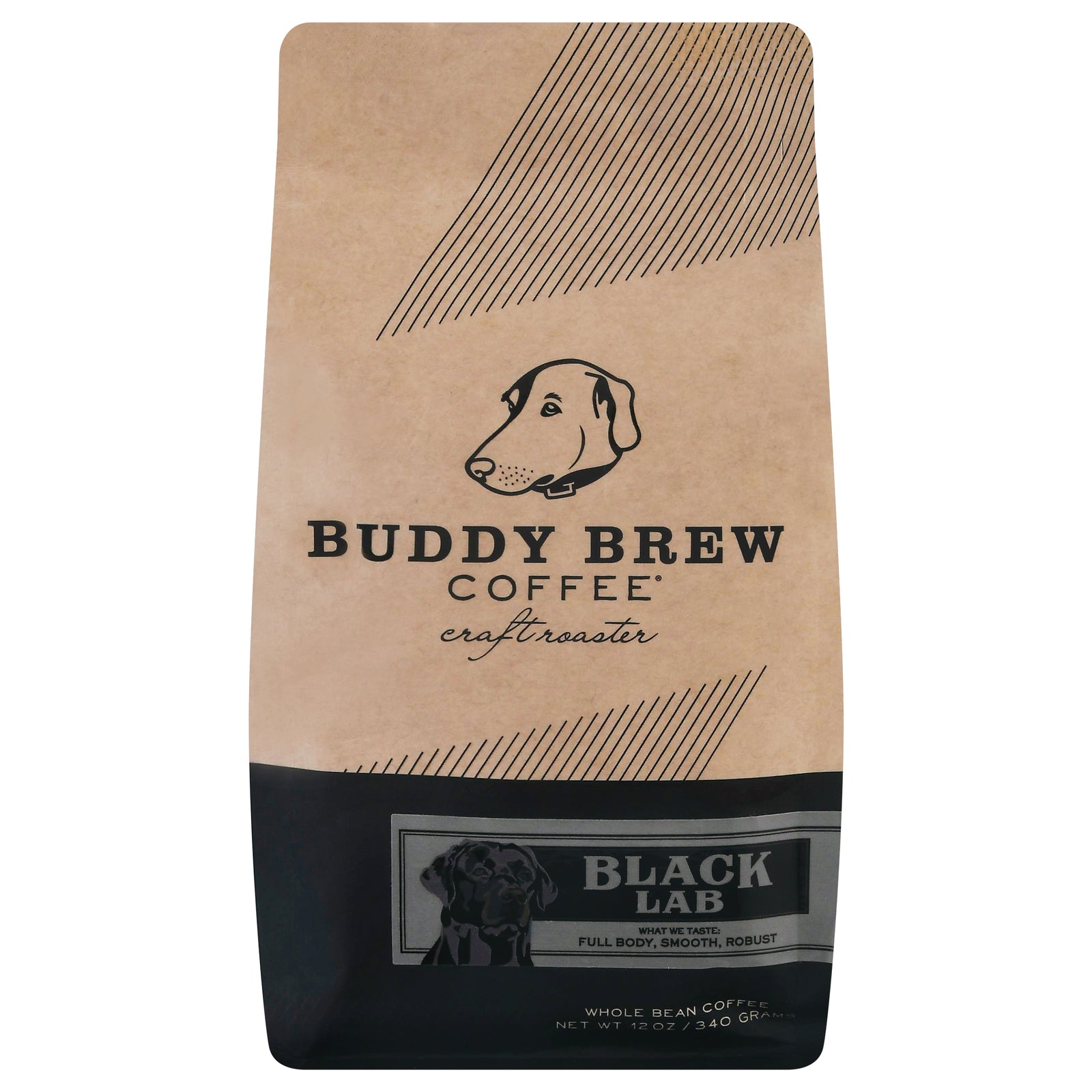 Buddy Brew - Coffee Whole Bean Black Lab - Case Of 6-12 Oz - GreatEagleInc