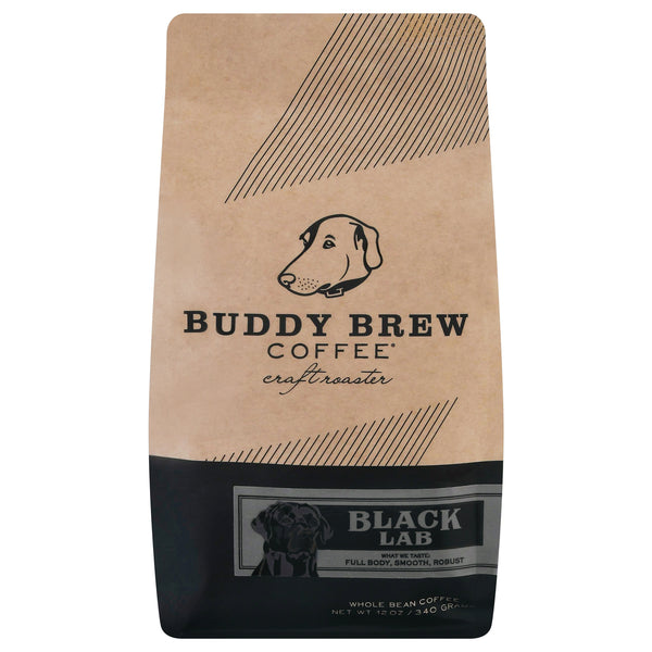 Buddy Brew - Coffee Whole Bean Black Lab - Case Of 6-12 Oz - GreatEagleInc