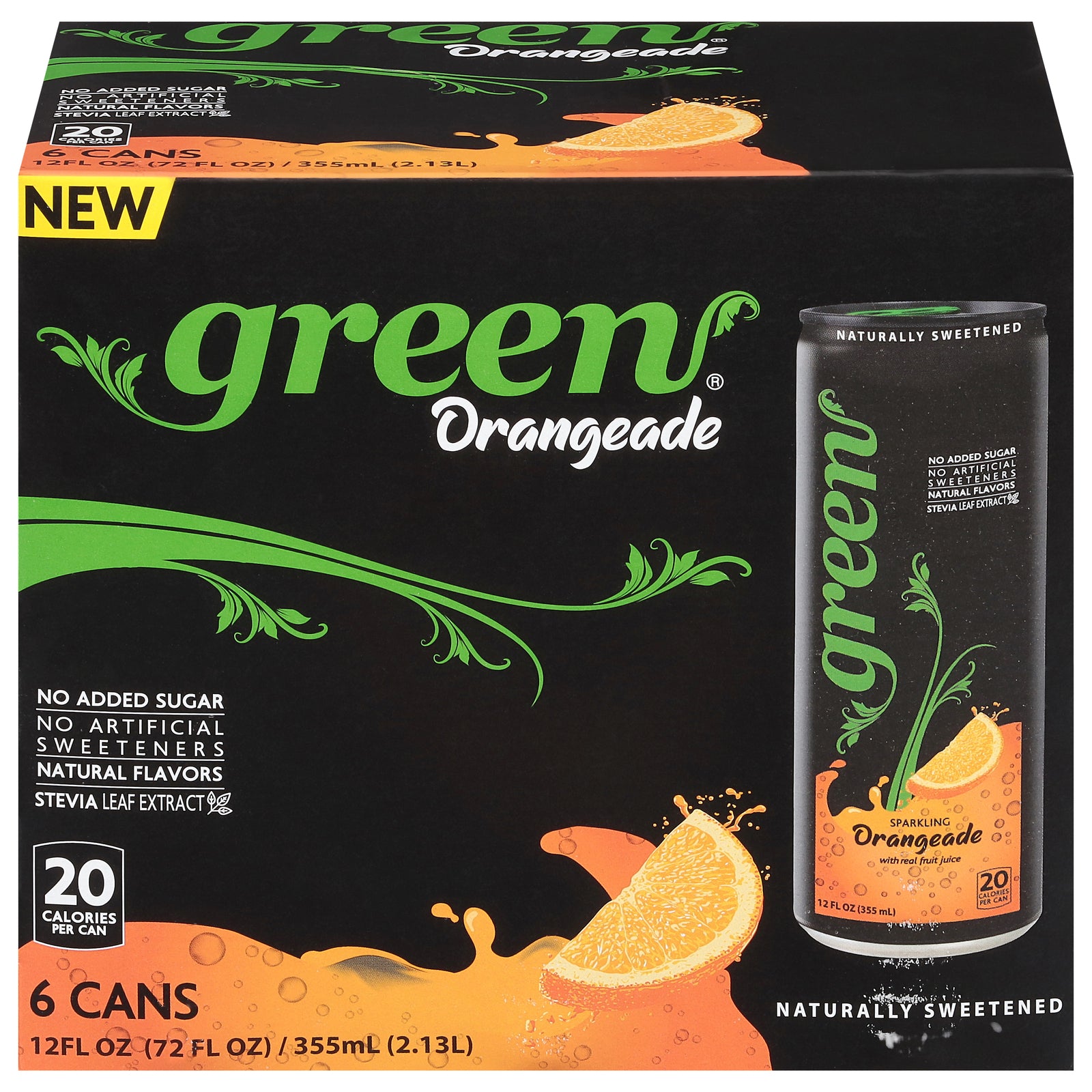 Green - Sparkling Orangeade - Case Of 4-6/12 Fz - GreatEagleInc