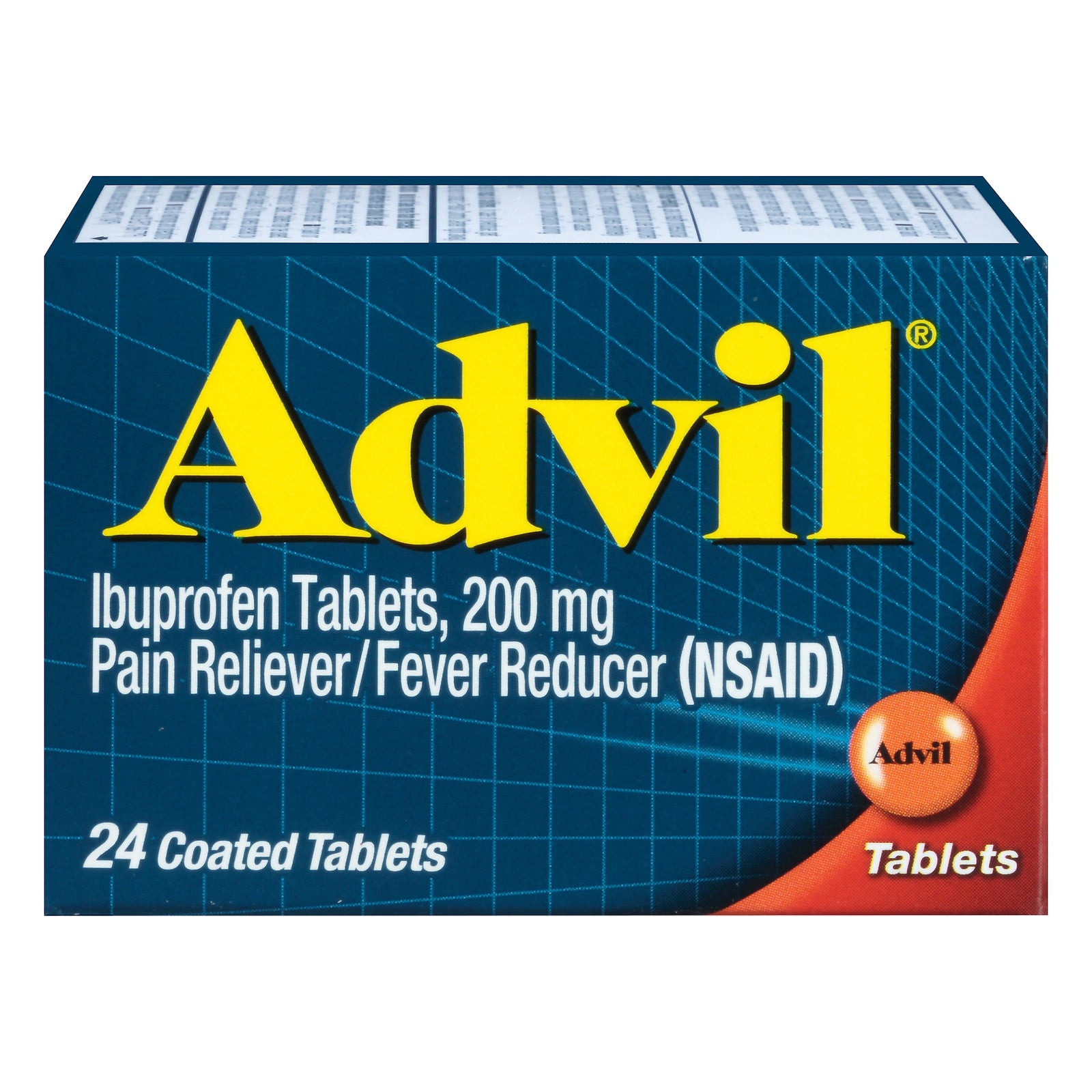 Advil - Pain Relf Ibuprofen 200mg - 1 Each-24 Tab - GreatEagleInc