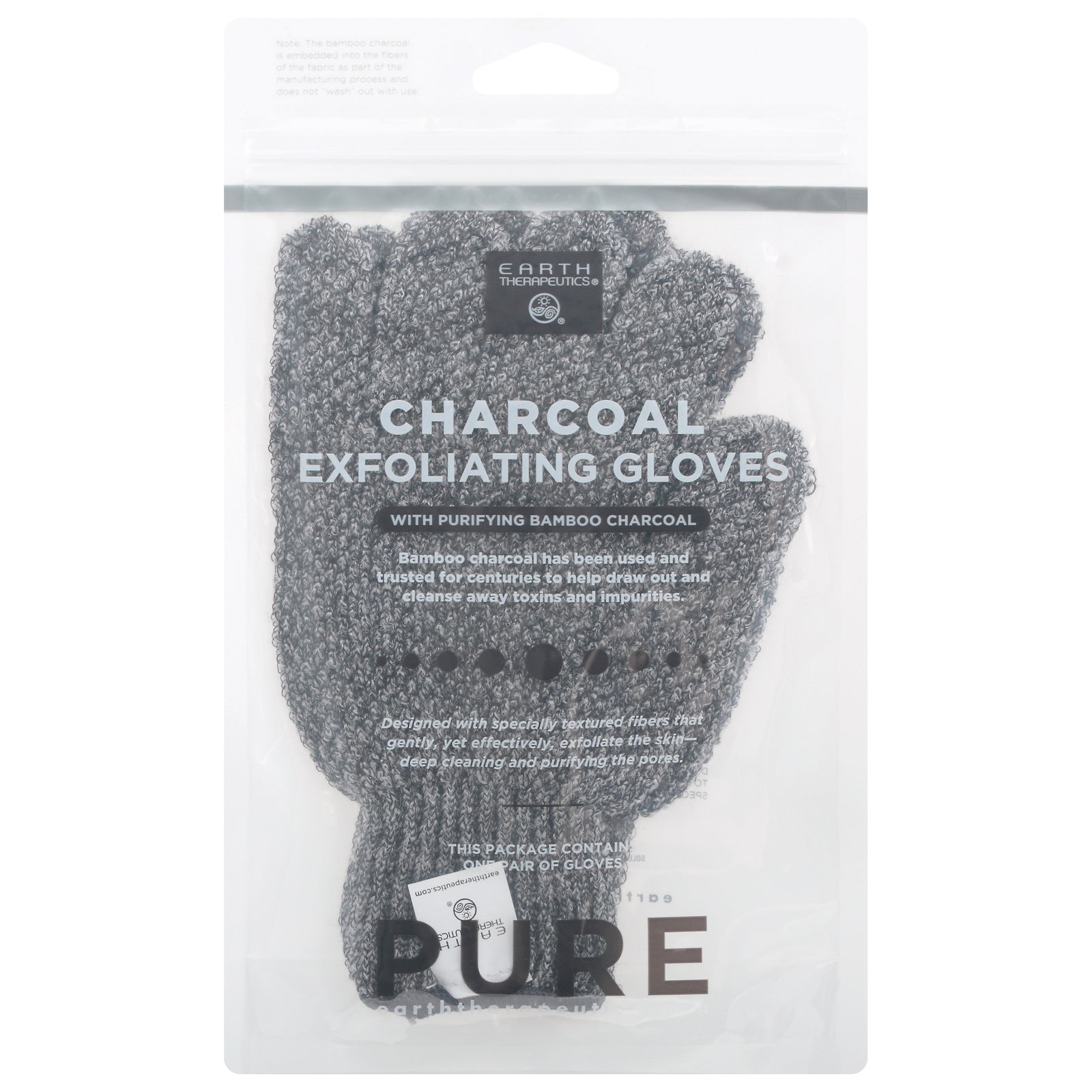 Earth Therapeutics - Exfol Glove Charcoal - 1 Each - .125 Oz - GreatEagleInc