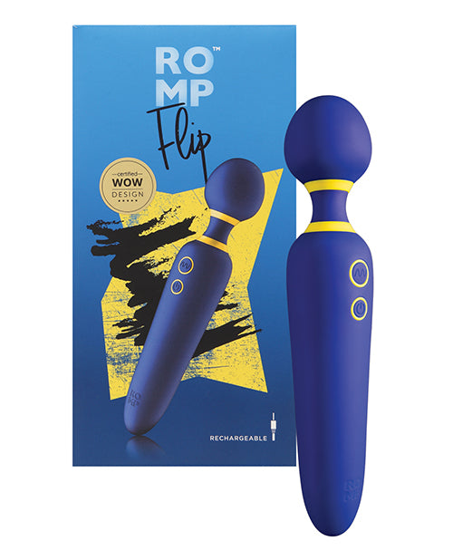 Romp Flip Wand Massager - Blue - GreatEagleInc