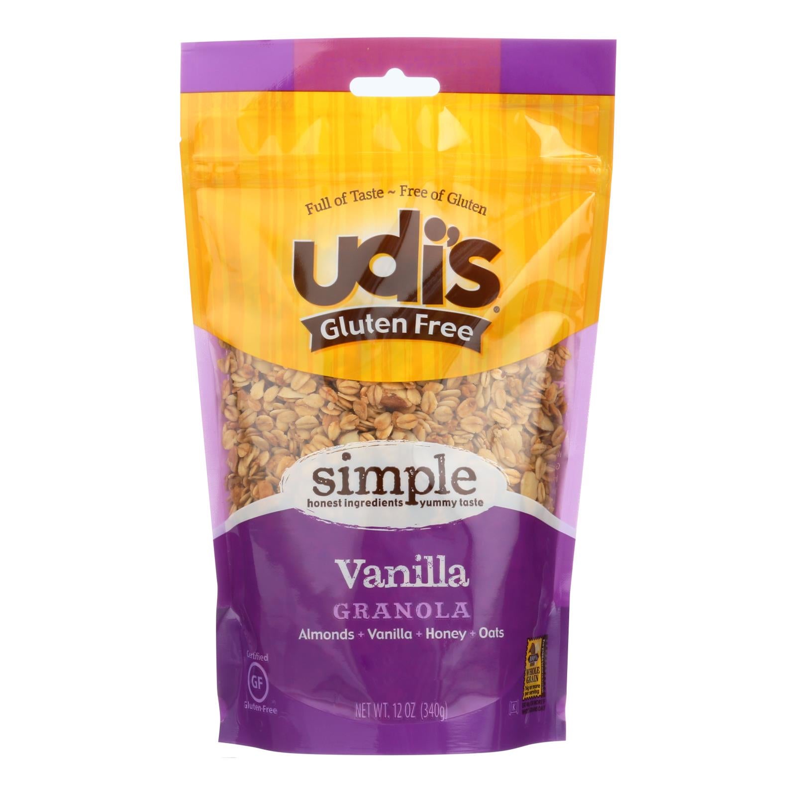 Udi's Granola, Vanilla  - Case Of 6 - 11 Oz - GreatEagleInc