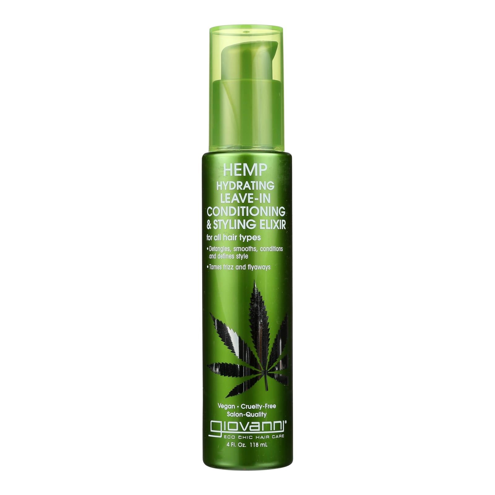 Giovanni Hair Care Products - Hemp Leave In Conditioner Style - 1 Each-4 Fz - GreatEagleInc