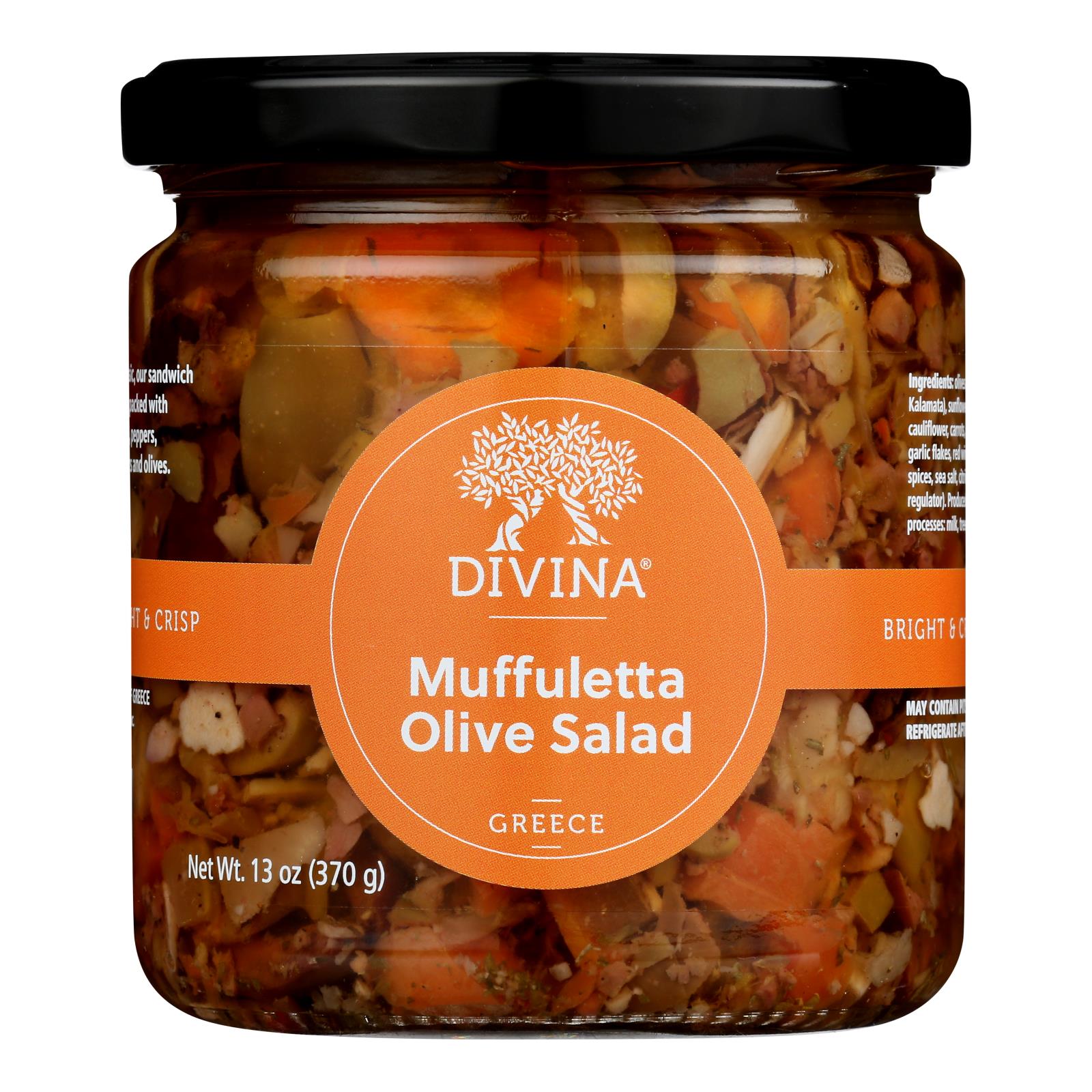 Divina - Muffuletta Olv Salad - Case Of 6-13 Oz - GreatEagleInc