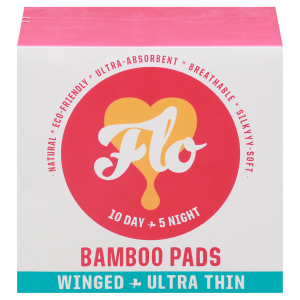 Flo - Pads Bamboo - Case Of 8-15 Ct - GreatEagleInc