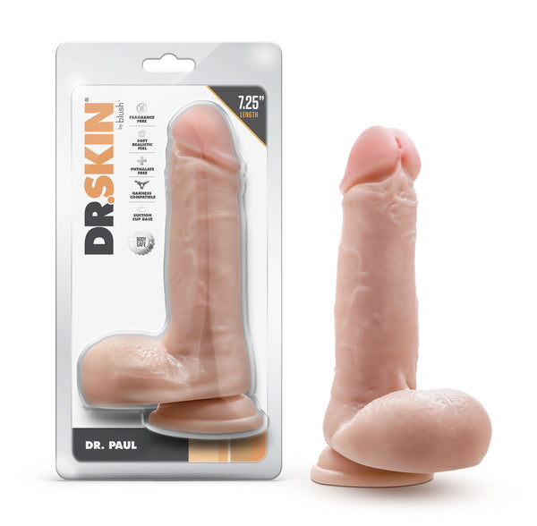 Dr. Skin - Dr. Paul - 7.25 Inch Dildo With Balls - GreatEagleInc