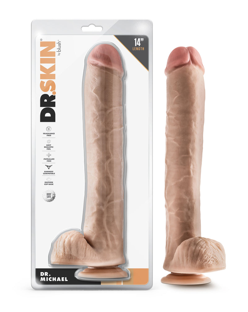 Dr. Skin - Dr. Michael - 14 Inch Dildo With Balls