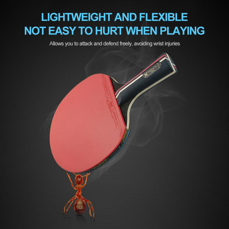 1Pair Table Tennis Rackets Professional Rubber Carbon Pingpong Racket Short Long Handle Table Tennis Training Rackets