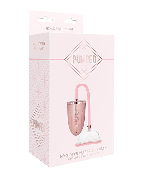 Shots Pumped Automatic Rechargeable Pussy Pump Set - Rose Gold - GreatEagleInc