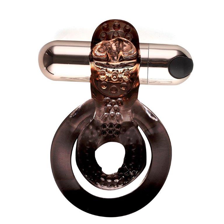Jayden Rose Gold Rechargeable Vibrating Erection Ring - GreatEagleInc