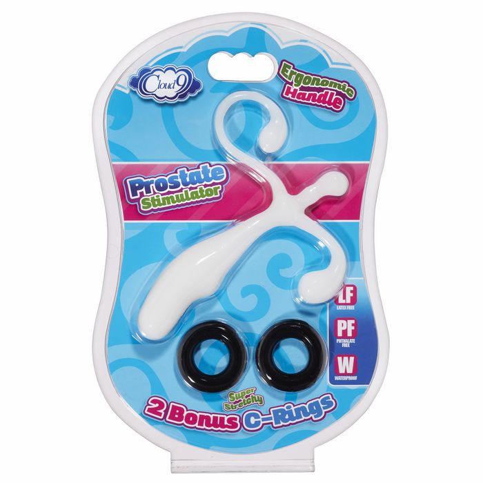 Cloud 9 Prostate Stimulator Kit White W/c Rings - GreatEagleInc