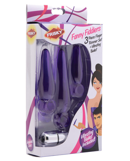 Frisky Fanny Fiddlers 3 Pc Finger Rimmer Set W/vibrating Bullet Default Title