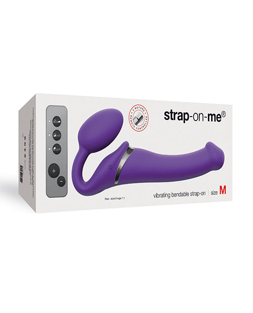 Strap On Me Vibrating Bendable M Strapless Strap On - Purple - GreatEagleInc