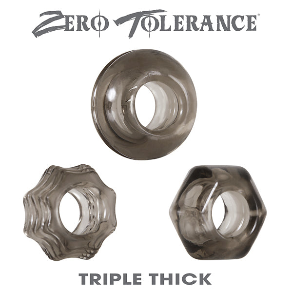 Zero Tolerance Triple Thick Cock Ring Trio - GreatEagleInc