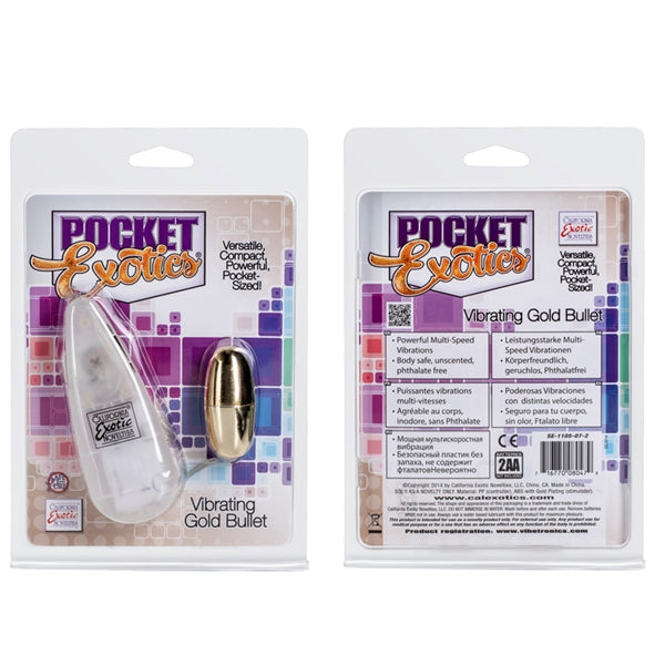 Pocket Exotics Vibrating Gold Bullet - GreatEagleInc