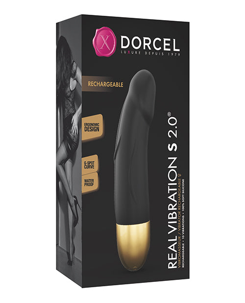 Dorcel Real Vibration S 6" Rechargeable Vibrator 2.0 - Gold - GreatEagleInc