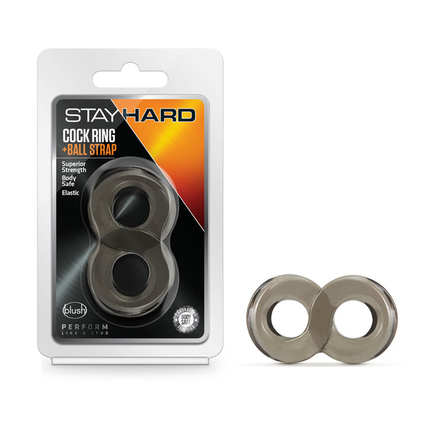 Stay Hard Cock Ring & Ball Strap Black - GreatEagleInc