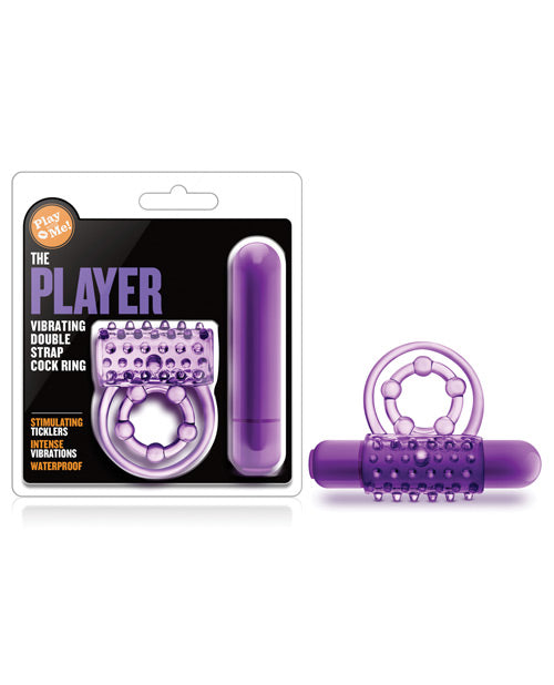 No Eta Blush Play With Me The Player Vibrating Double Strap Cockring - Purple