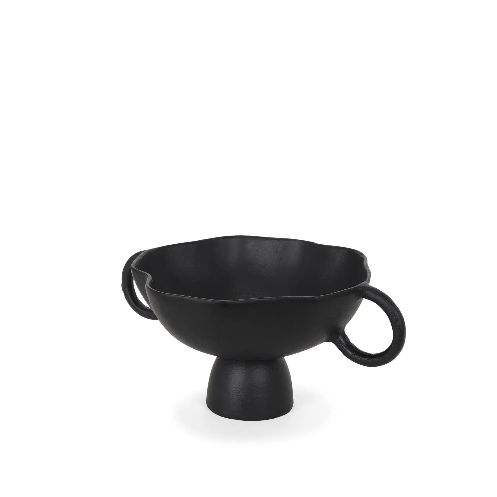 11" Black Metal Round Pedestal Centerpiece Bowl Homeroots Kitchen & Dining