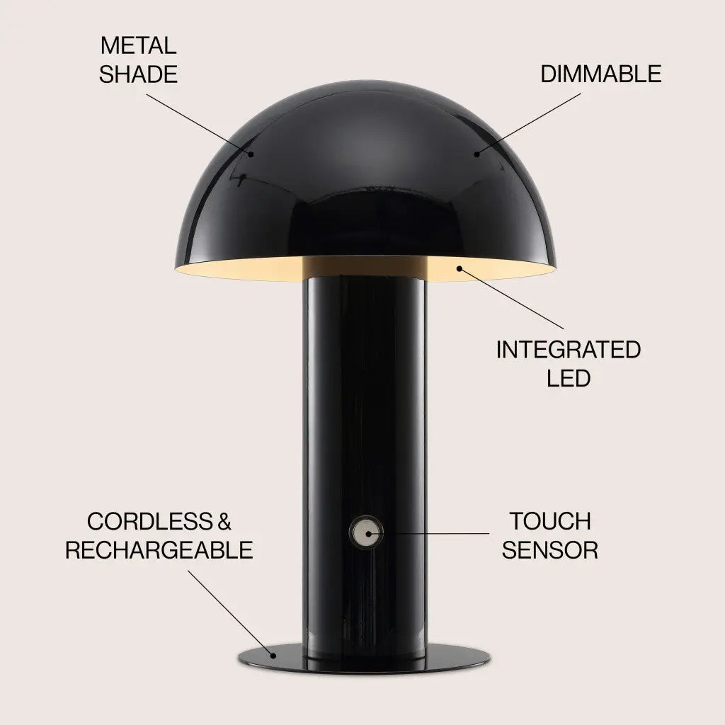 11" Black Novelty USB Table Lamp With Globe Shade Homeroots Lighting