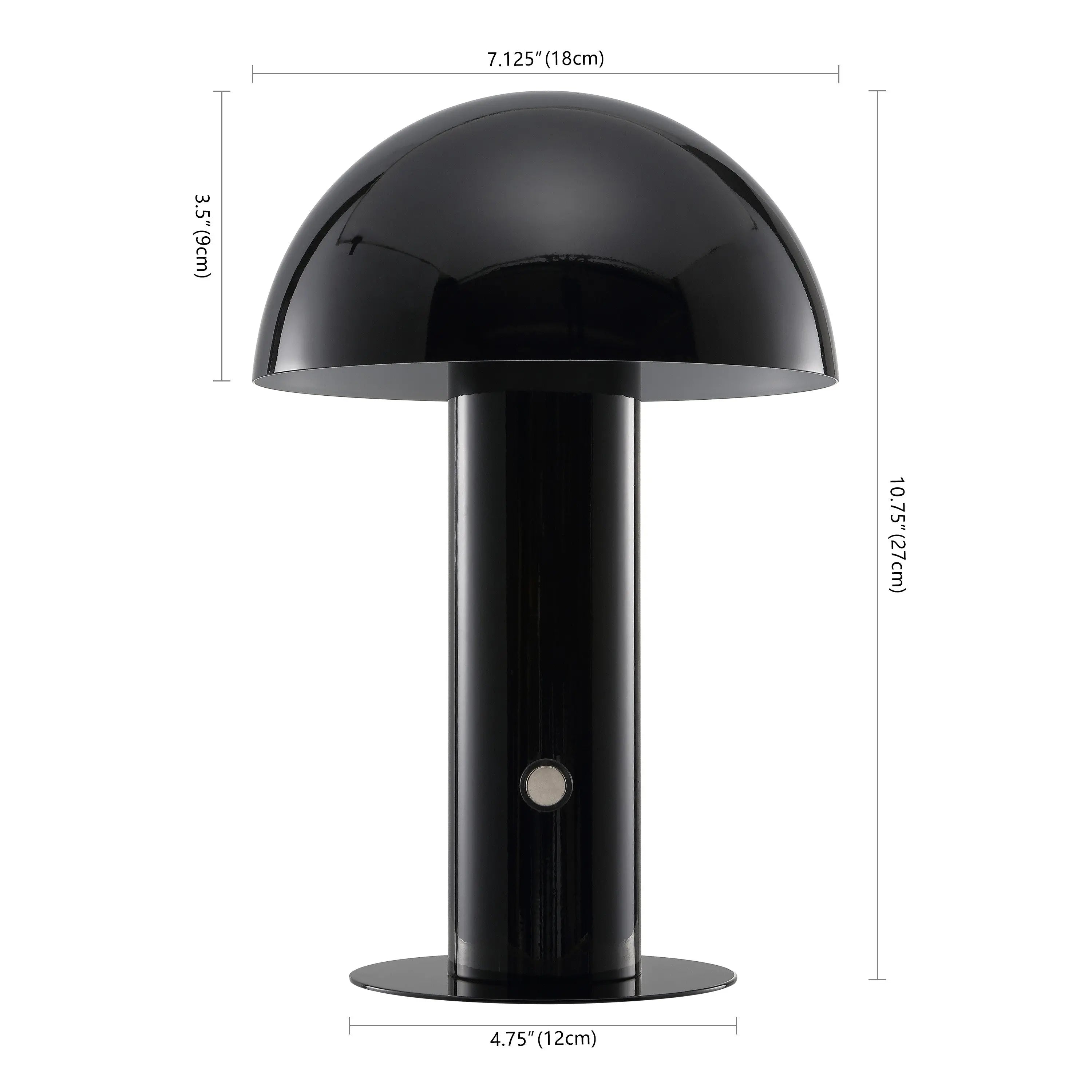 11" Black Novelty USB Table Lamp With Globe Shade Homeroots Lighting