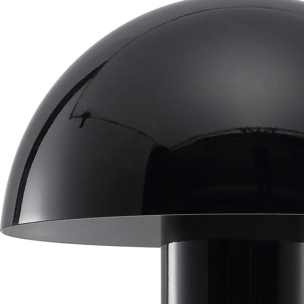 11" Black Novelty USB Table Lamp With Globe Shade Homeroots Lighting