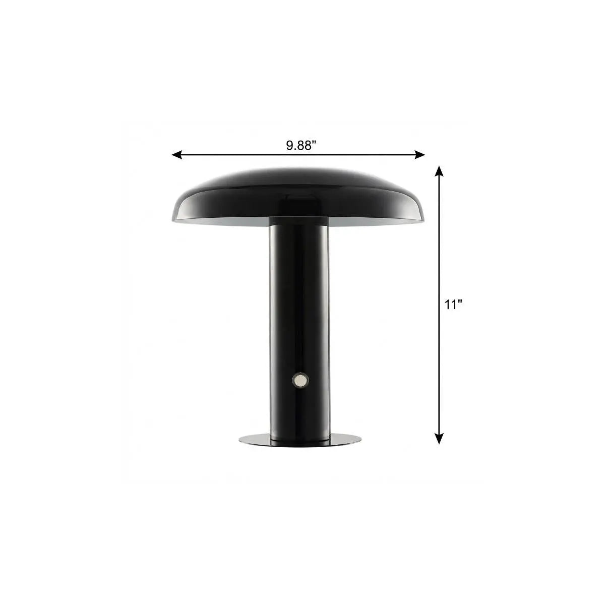 11" Black Novelty USB Table Lamp With Globe Shade Homeroots Lighting