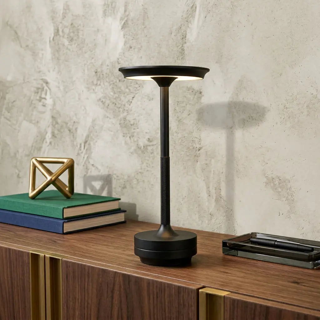 11" Black Round Desk Lamp Homeroots Lighting