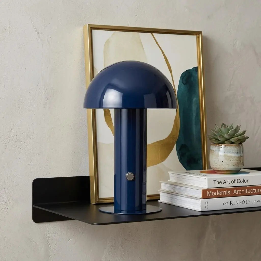 11" Blue Novelty USB Table Lamp With Globe Shade Homeroots Lighting