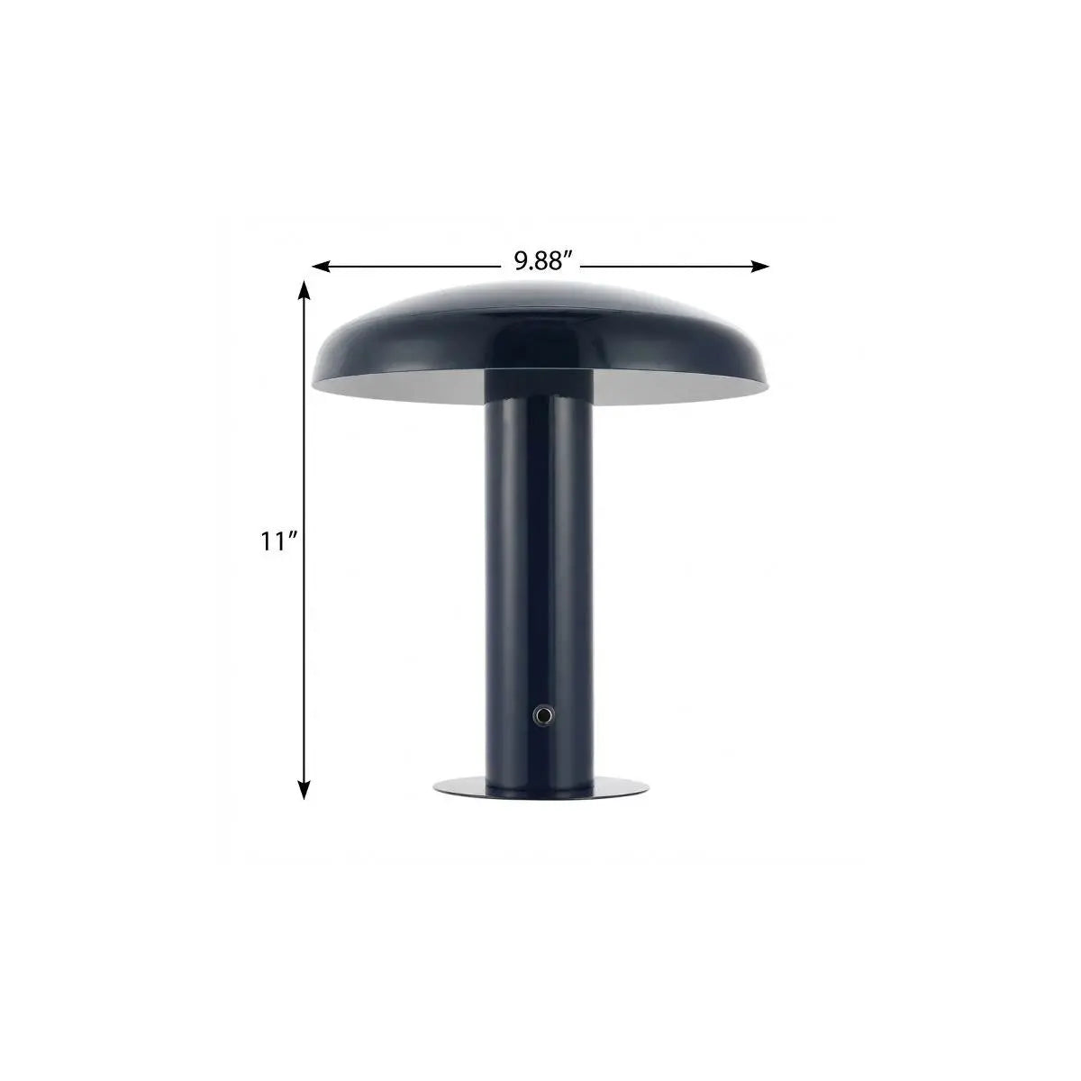 11" Blue Round USB Desk Lamp With Globe Shade Homeroots Lighting