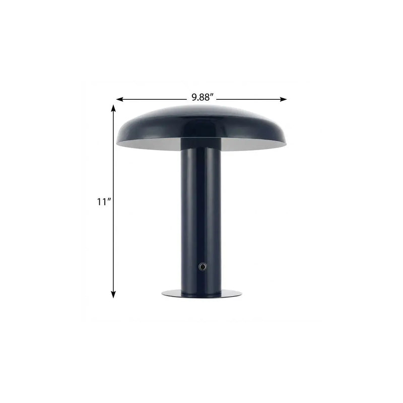 11" Blue Round USB Desk Lamp With Globe Shade Homeroots Lighting