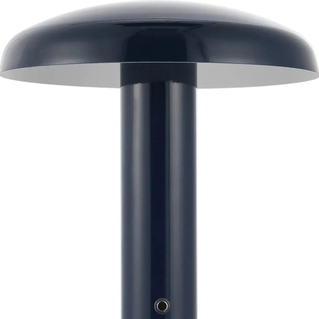 11" Blue Round USB Desk Lamp With Globe Shade Homeroots Lighting