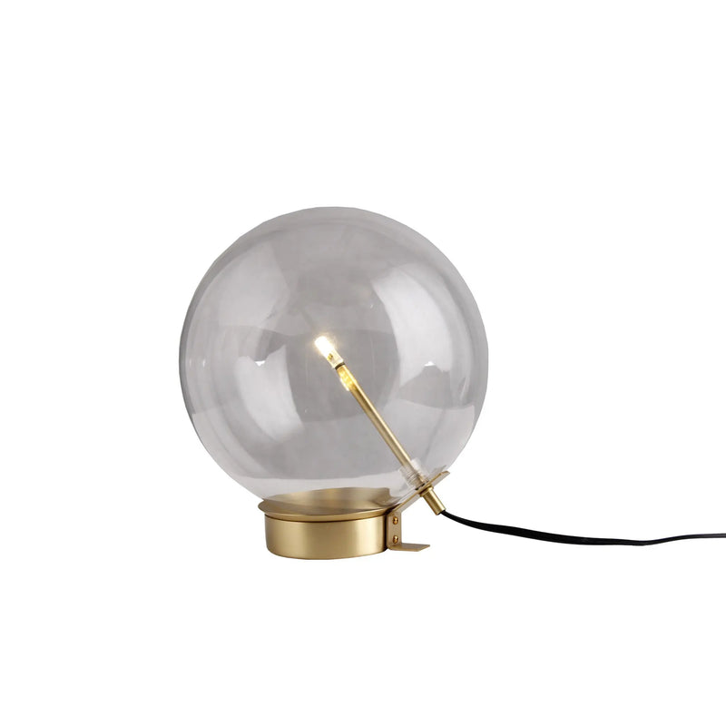 11" Brass Metal Globe Table Lamp Homeroots Lighting
