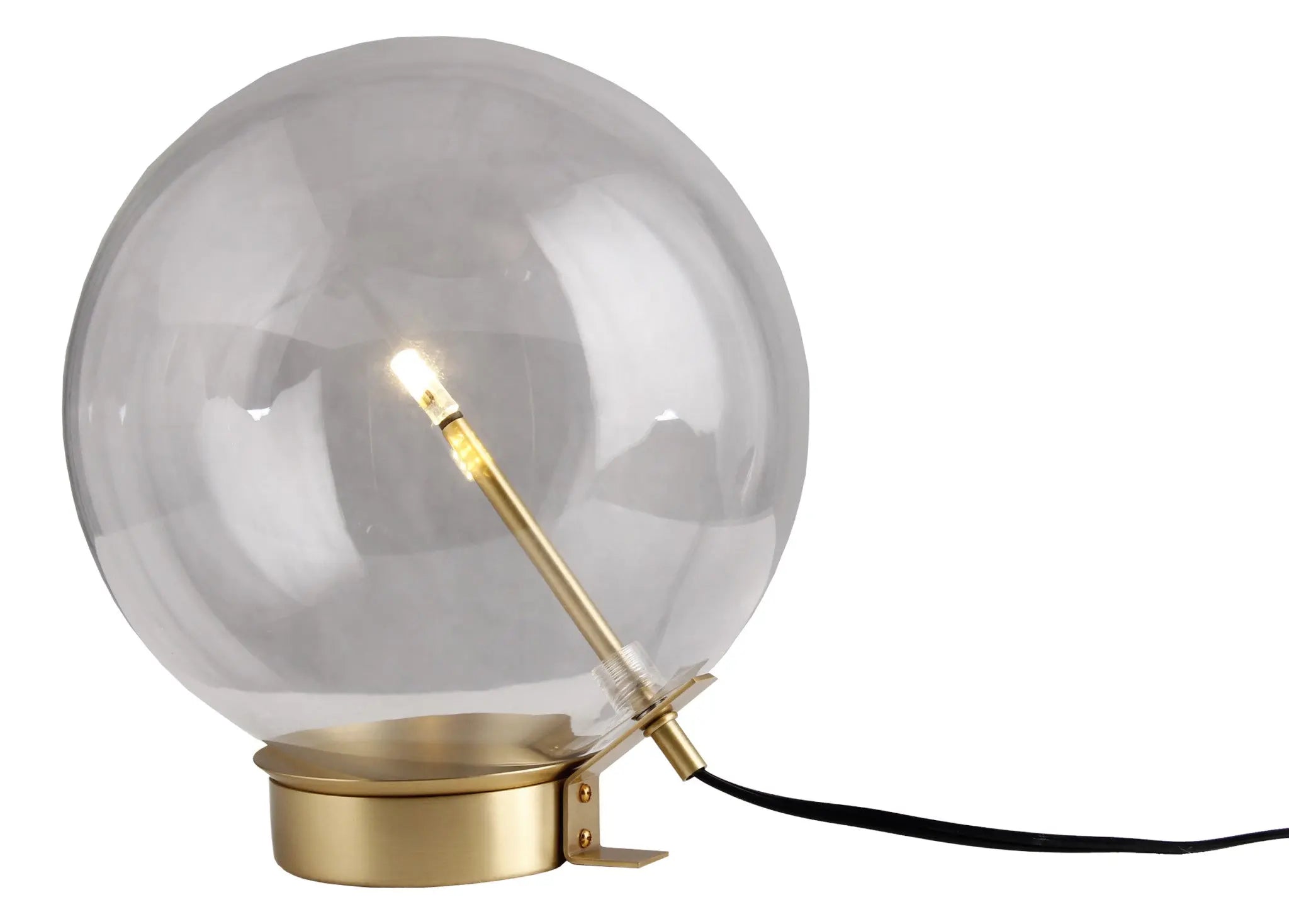 11" Brass Metal Globe Table Lamp Homeroots Lighting