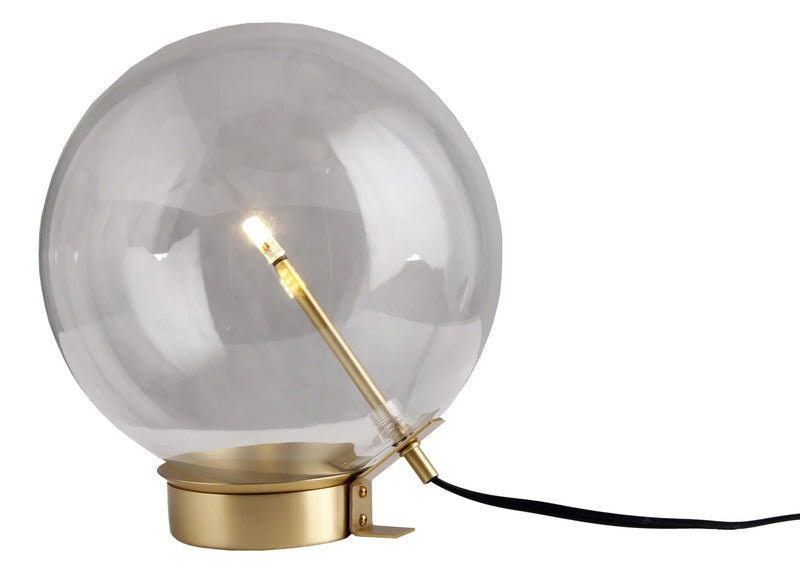 11" Brass Metal Globe Table Lamp Homeroots Lighting