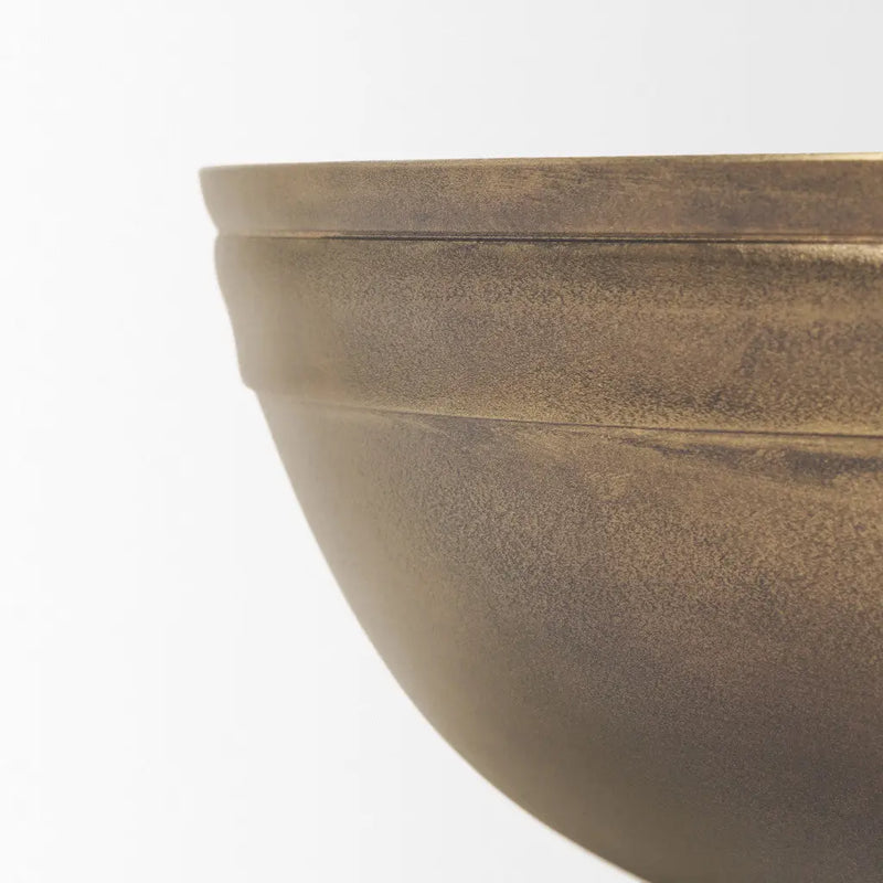 11" Brass Metal Round Centerpiece Bowl - GreatEagleInc