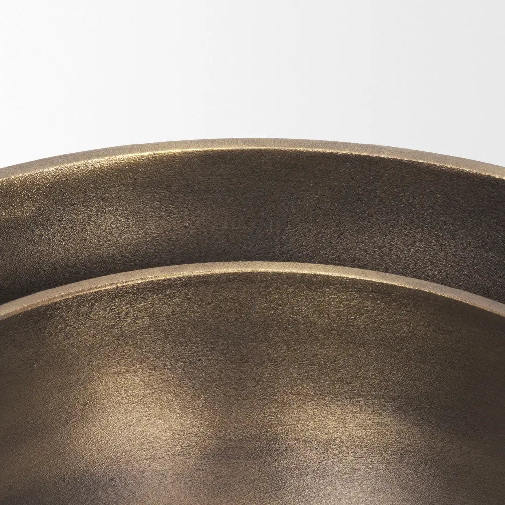 11" Brass Metal Round Centerpiece Bowl - GreatEagleInc