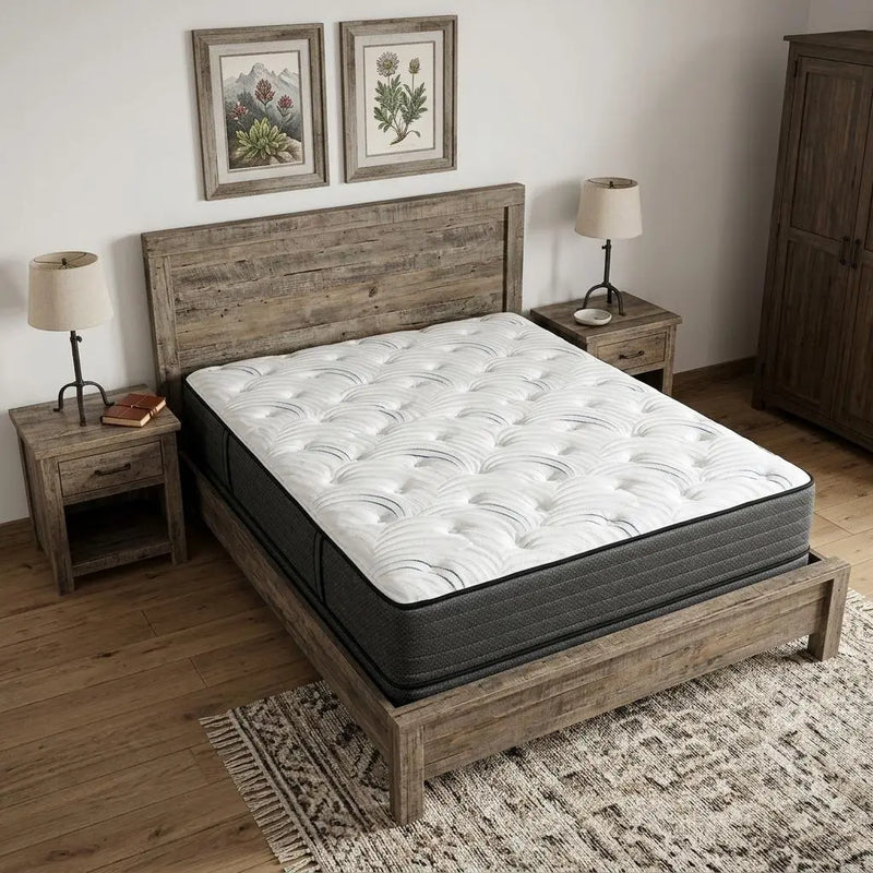 11" California King Foam Extra Firm Hybrid Mattress Homeroots Bed & Bath