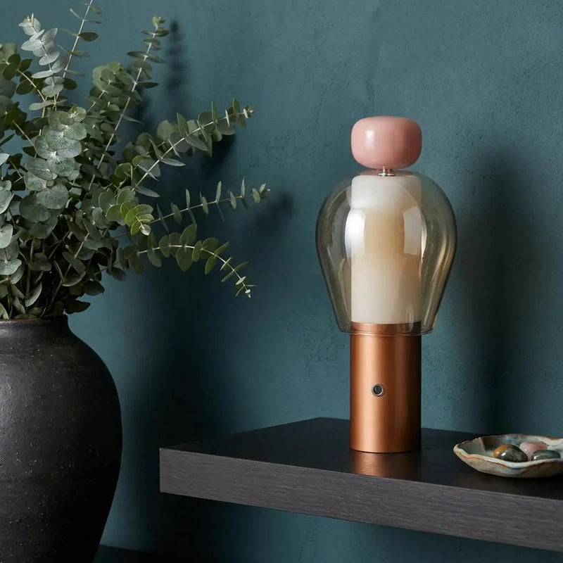 11" Copper USB Table Lamp LED Homeroots Lighting
