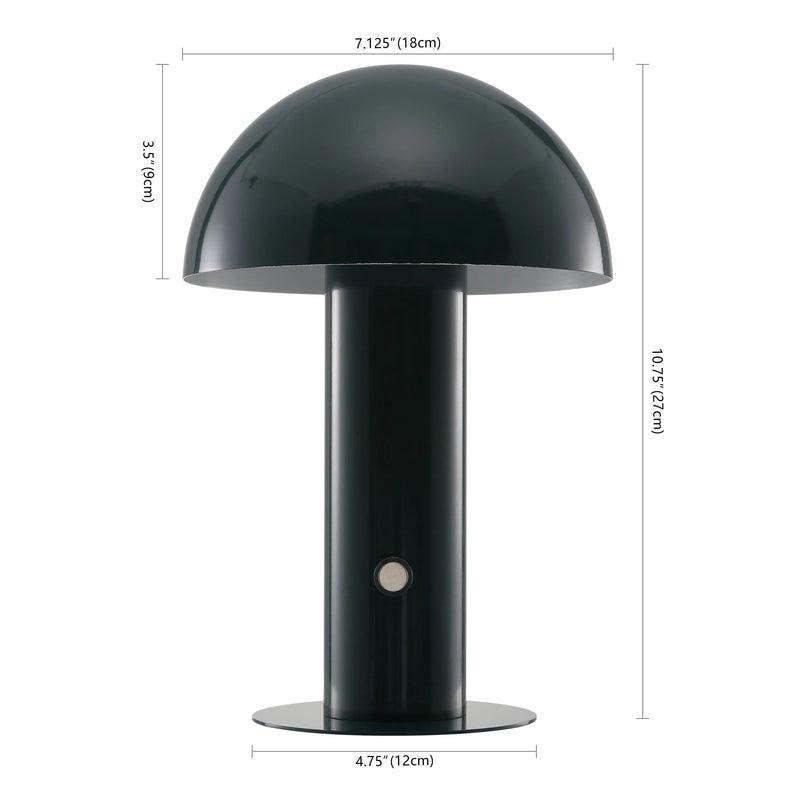 11" Forest Green Novelty USB Table Lamp With Globe Shade Homeroots Lighting