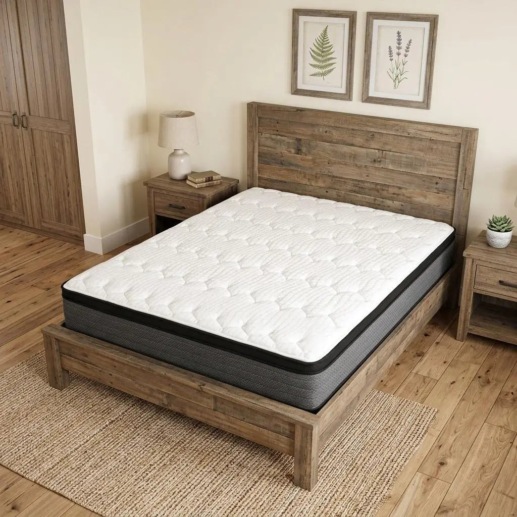 11" Full XL Foam Plush Euro Top Hybrid Mattress Homeroots Bed & Bath