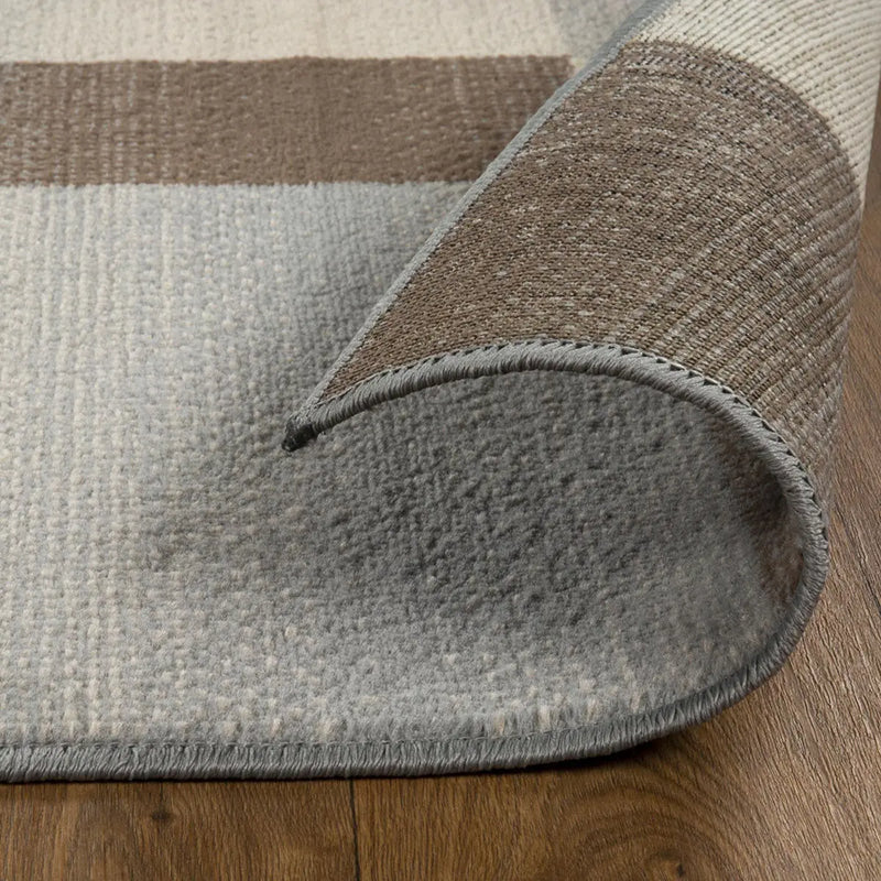 11' Gray Tan And Brown Patchwork Runner Rug Homeroots Home Decor