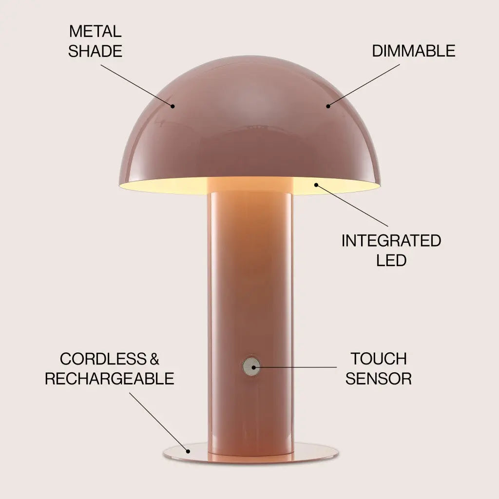 11" Pink Novelty USB Table Lamp With Globe Shade Homeroots Lighting