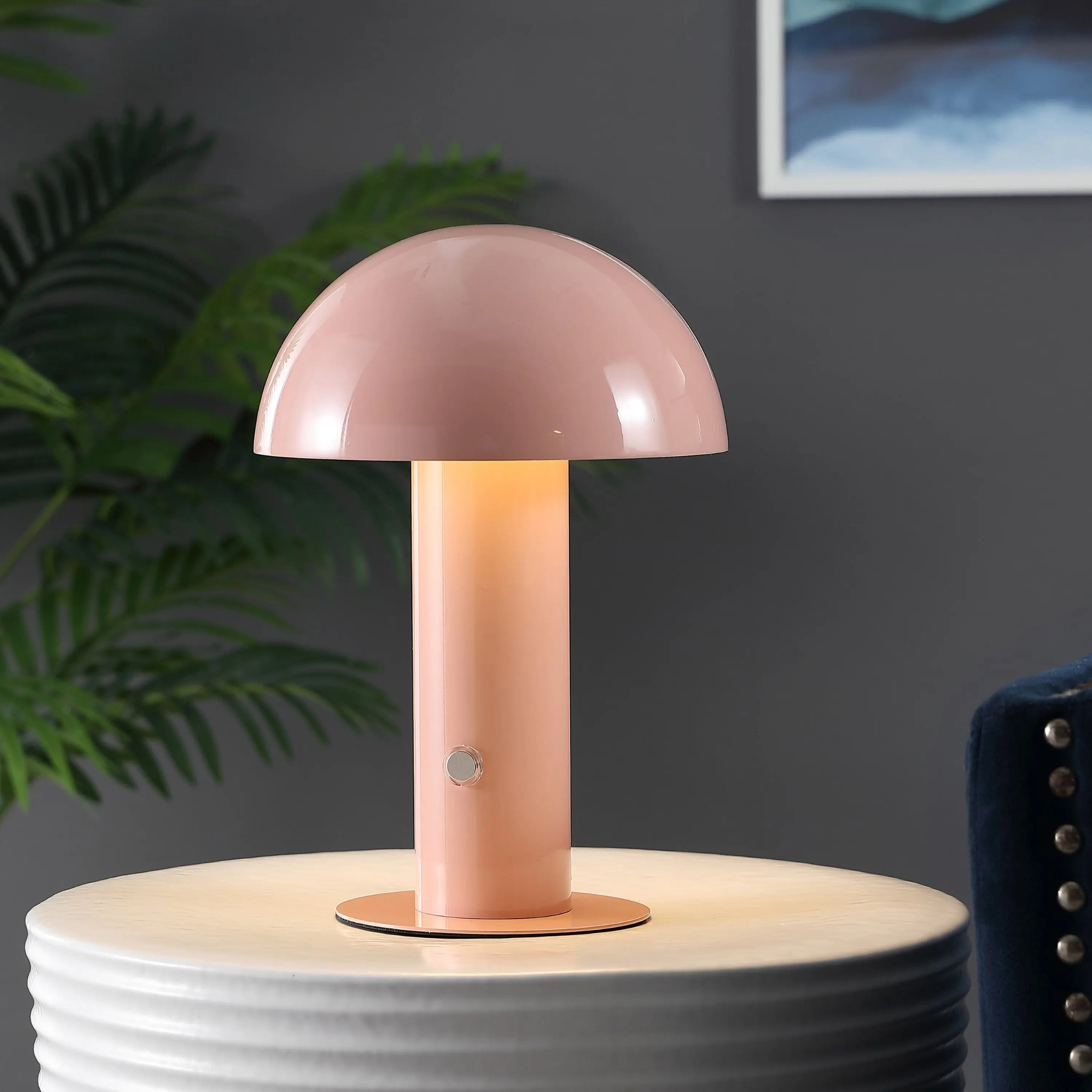 11" Pink Novelty USB Table Lamp With Globe Shade Homeroots Lighting