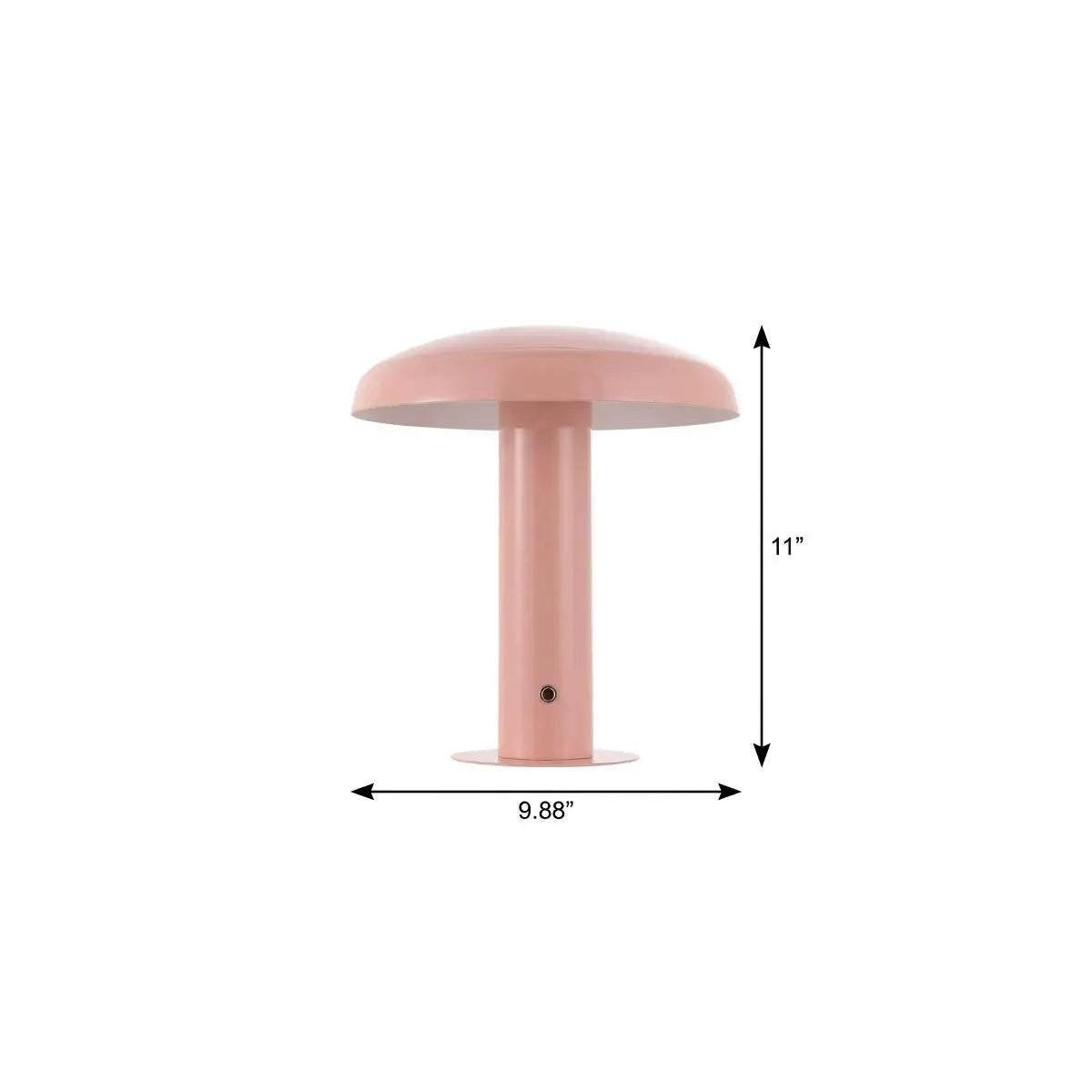 11" Pink Round USB Table Lamp With Globe Shade Homeroots Lighting