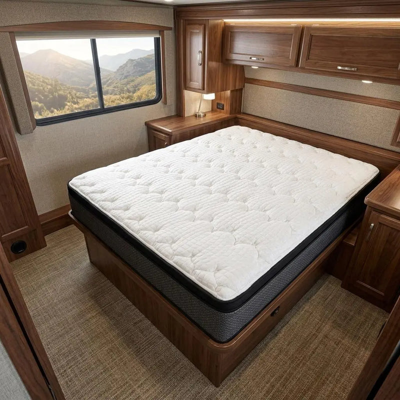 11" RV King 72 x 80 Foam Plush Euro Top Hybrid Mattress Homeroots Bed & Bath