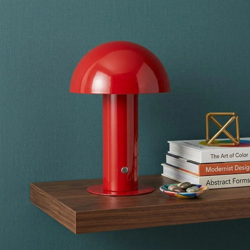 11" Red Novelty USB Table Lamp With Globe Shade Homeroots Lighting